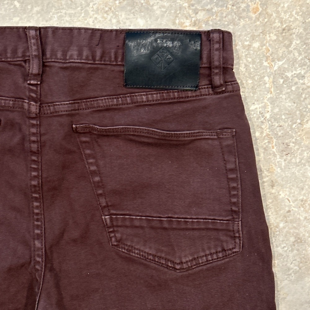 Roark Men's Dark Brown Slim Straight Jeans